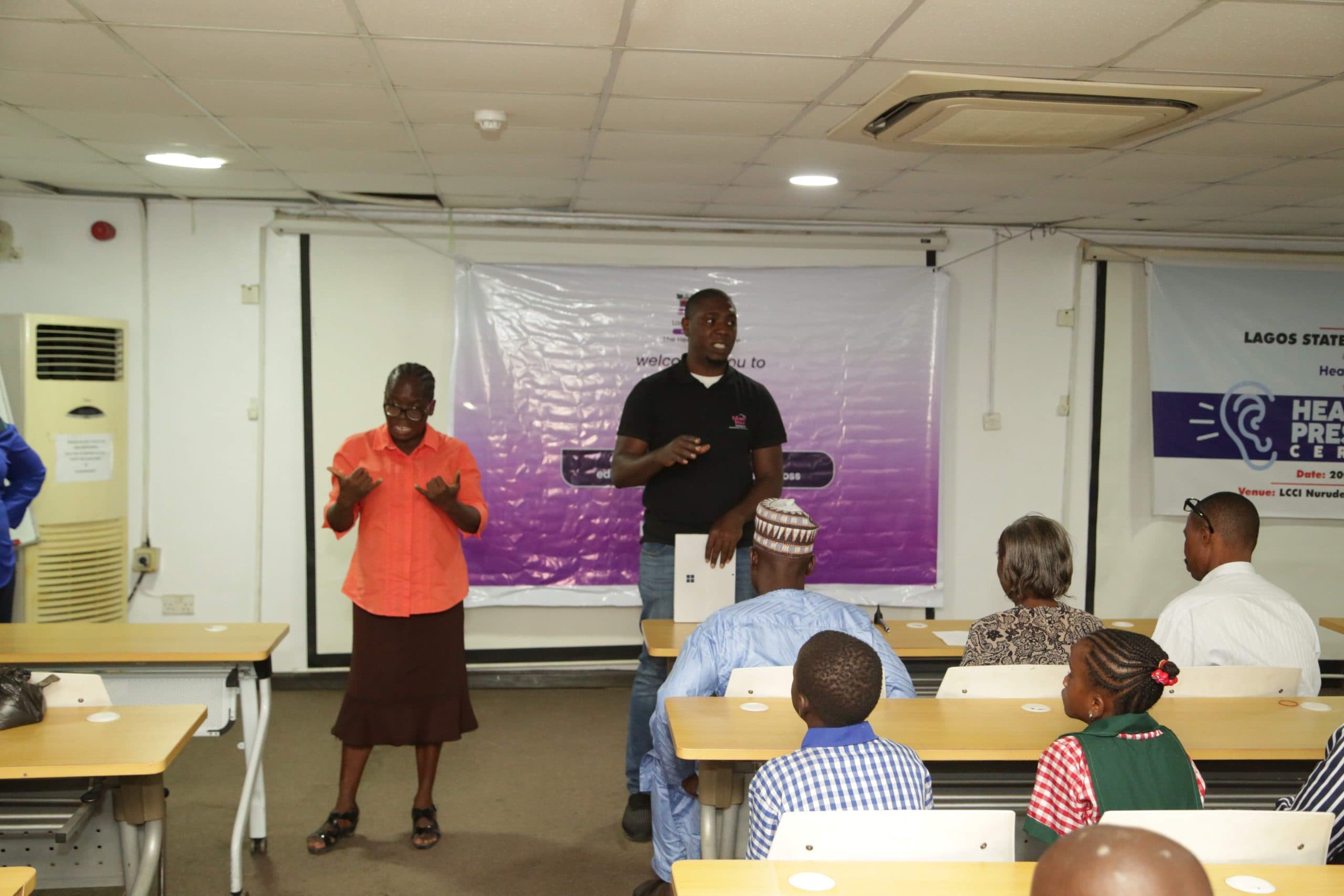 Inside the HearMax Centre clinic in Ibadan